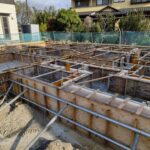 福島市Y様邸では、基礎の型枠が完成しました。【新築住宅】