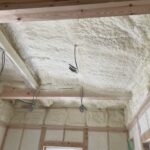 【新築工事】Y様邸では、断熱材が吹き付けられました。【注文住宅】【福島市】